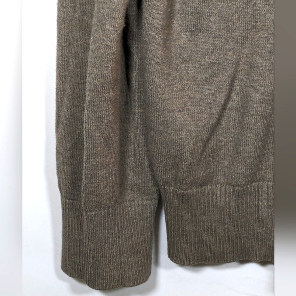 Eddie Bauer Cashmere Cotton Blend Brown Quarter Zip Sweater Men's Size Tall XL - Picture 6 of 16